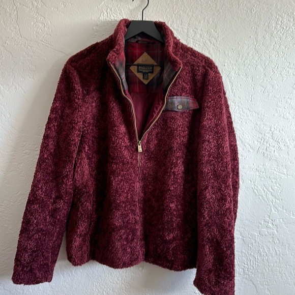 Pendleton Cozy Warm Fuzzy zip front ladies XL jacket coat - Picture 2 of 10